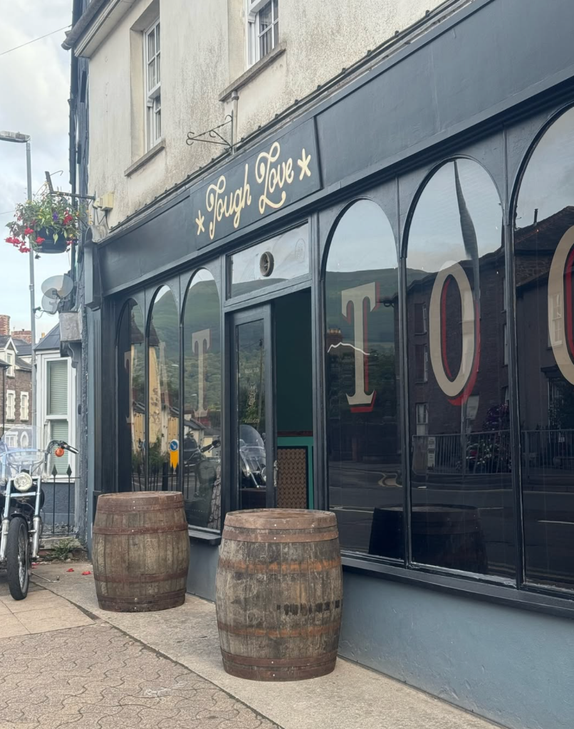 Exterior of Tough Love Tattoo Parlour in Abergavenny