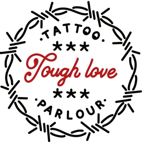 Tough Love Tattoo Parlour logo in Abergavenny
